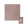 Beach Towel Microfiber - Brown - Wild Flower - 180 x 180 cm