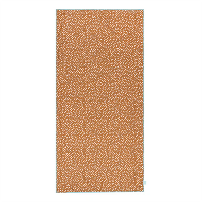 Microfiber Beach Towel - Orange/White - Vibrant Stripes - 135 x 65 cm
