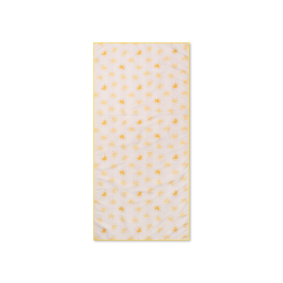 Microfiber Beach Towel - Yellow - Flower Market - 135 x 65 cm