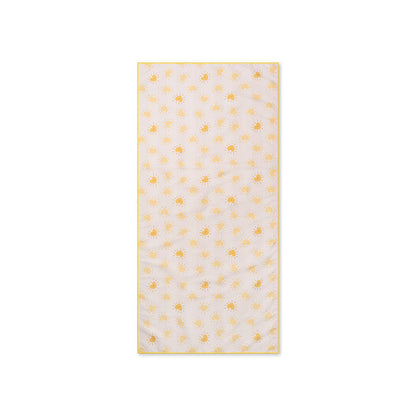 Microfiber Beach Towel - Yellow - Flower Market - 135 x 65 cm