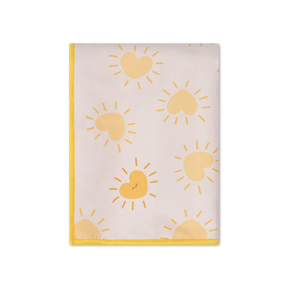 Microfiber Beach Towel - Yellow - Flower Market - 135 x 65 cm
