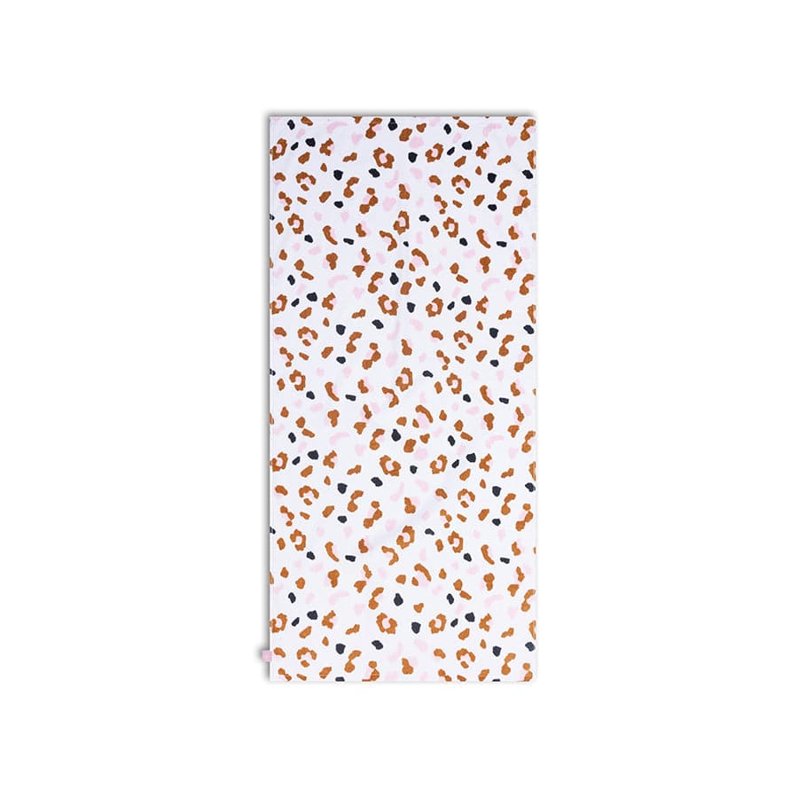 Cotton Beach Towel - Khaki - Leopard - 135 x 65 cm