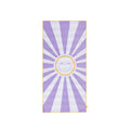 Beach Towel Microfiber - Purple/White - Happy Sunshine - 135 x 65 cm