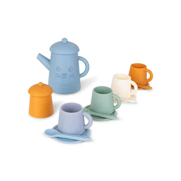 Silicone Tea Set Toys - Multicolor - Pure Tones