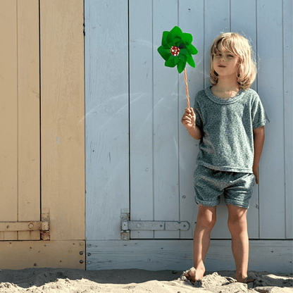 Beachwear Boys - Terry - Green - Leopard