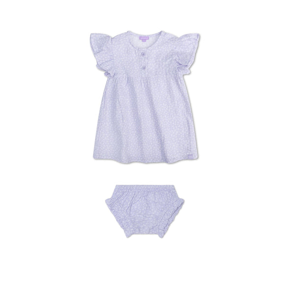 Beachwear Girls Dress - Muslin - Lilac - Leopard