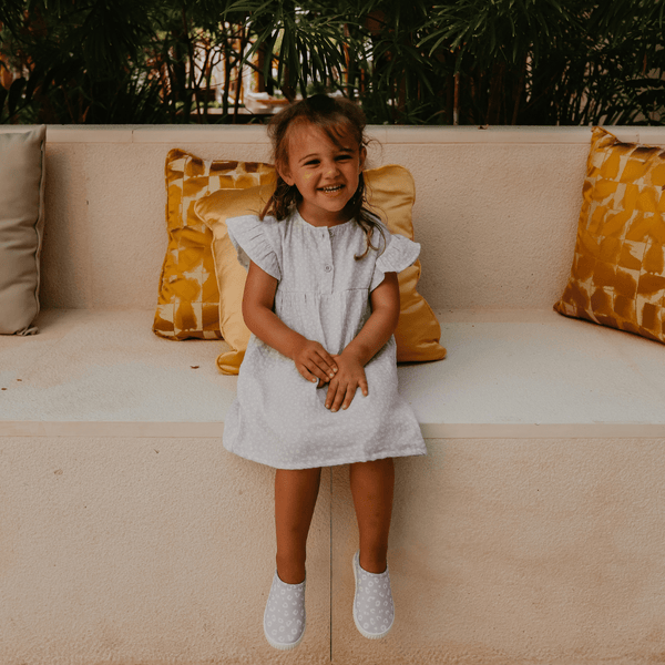 Beachwear Girls Dress - Muslin - Lilac - Leopard