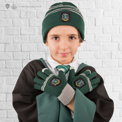 Slytherin Kids' Touchscreen Beanie & Gloves Set