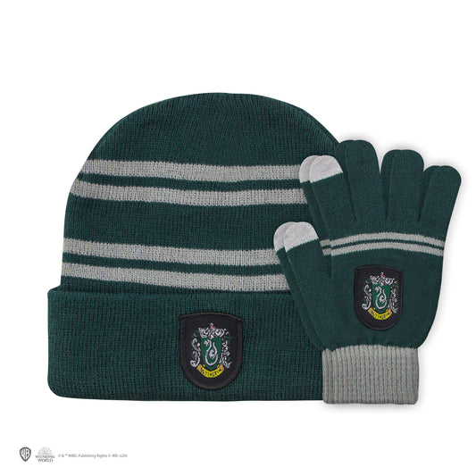 *Set Bonnet & Gants Tactiles Serpentard Enfants