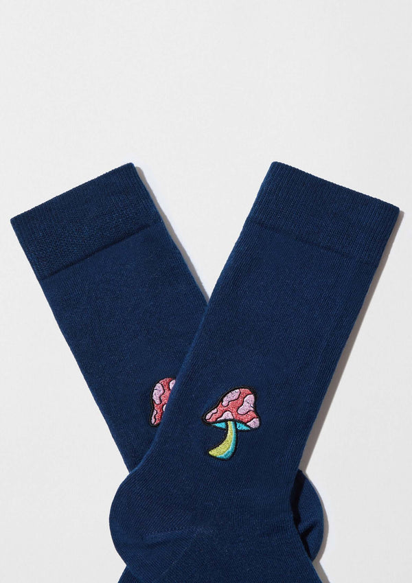 BeMushroom Embroidered Navy