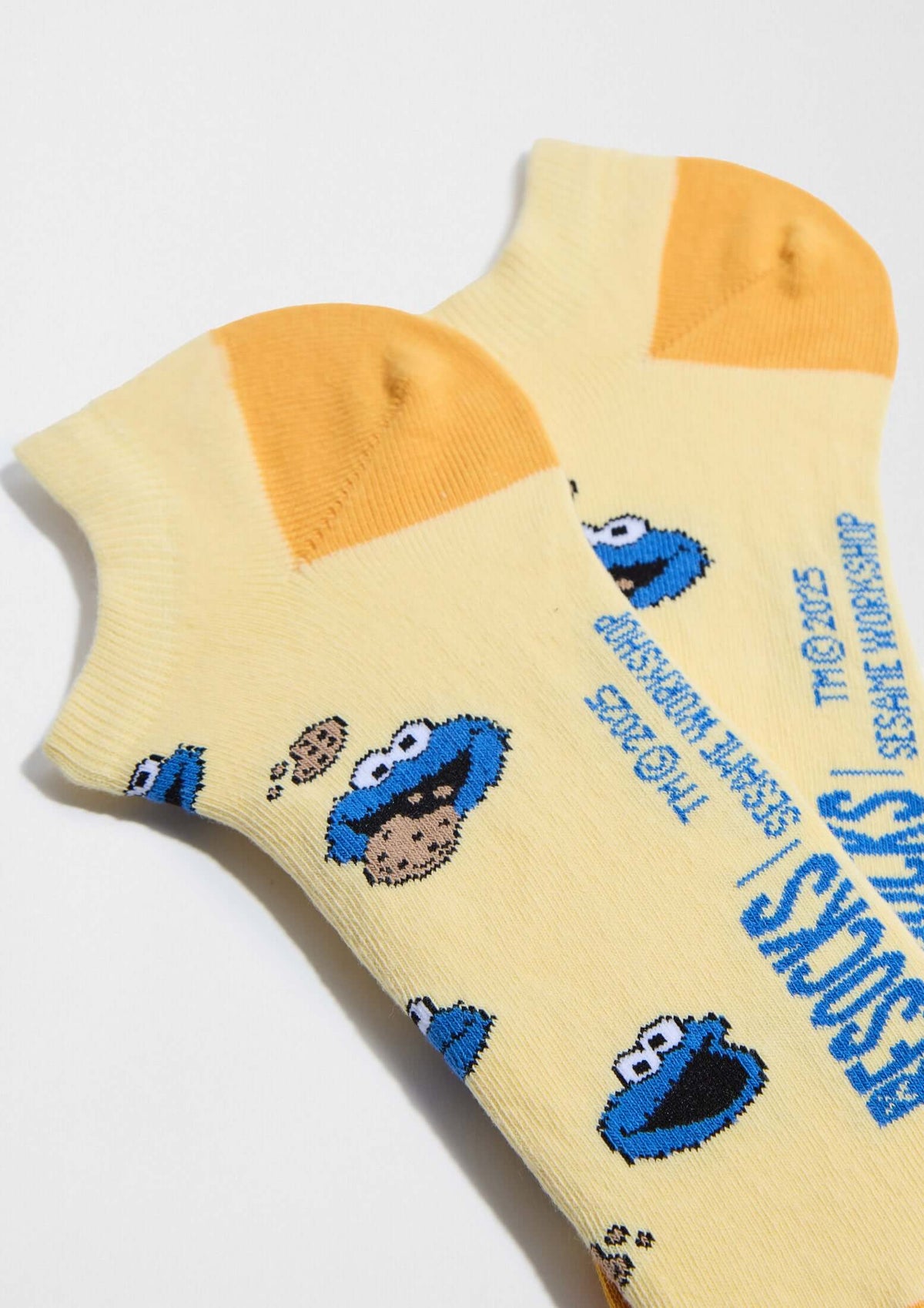 BeSesameStreet Cookie Monster Yellow Ankle