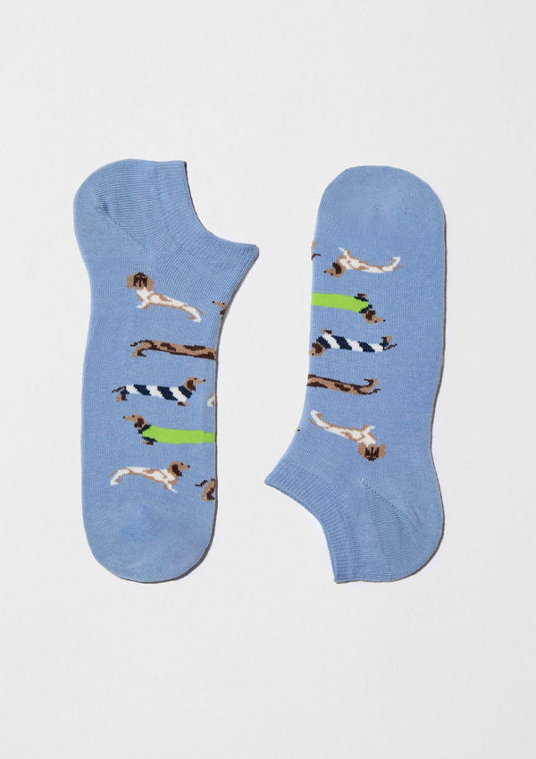 Chaussettes courtes BePets Teckels Bleu