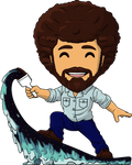 Bob Ross Happy Accidents Figure