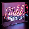 Neon FUCK MONDAY Rosa