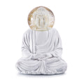 Schneekugel Buddha Weiß