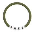 Bracelet Amitié Swifties FREE - Vert kaki