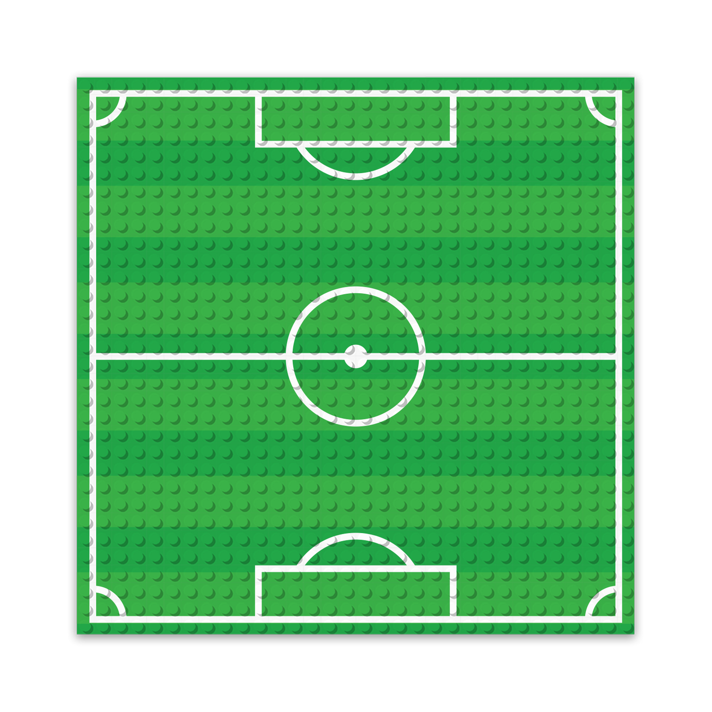 BRIXIES Plus Printed Baseplates with Custom Design White 32 x 32