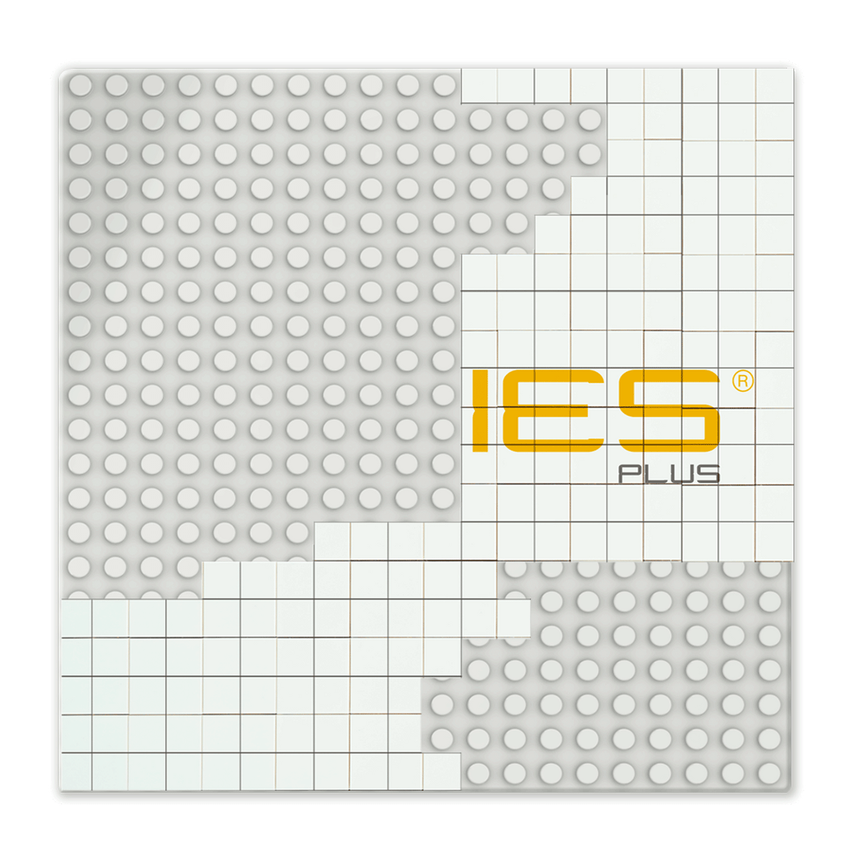 BRIXIES Plus Printed Puzzle Plates Custom White 20x20 Studs (16x16 cm)