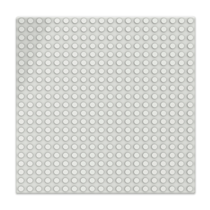 BRIXIES Plus Printed Baseplates with Custom Design White 32 x 32