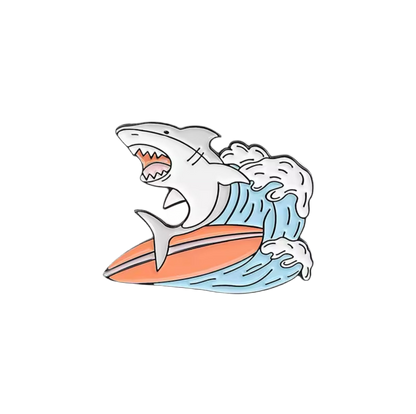 pins requin surfer