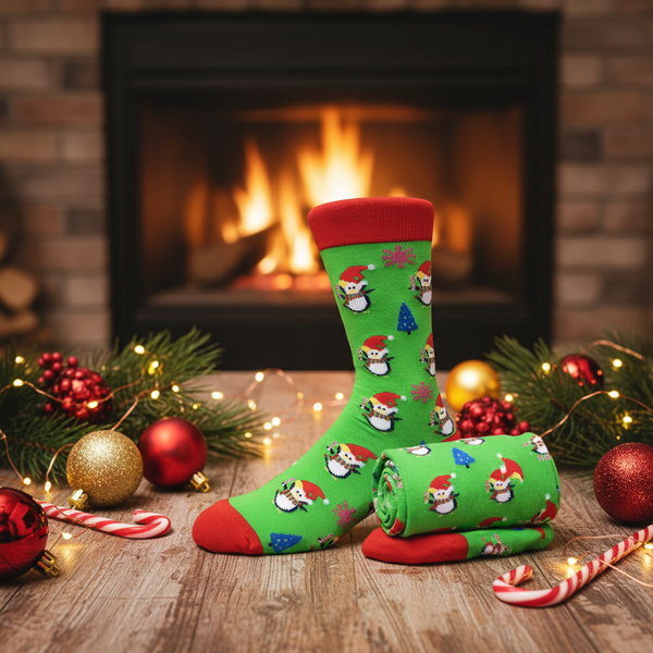 Christmas Penguin Socks