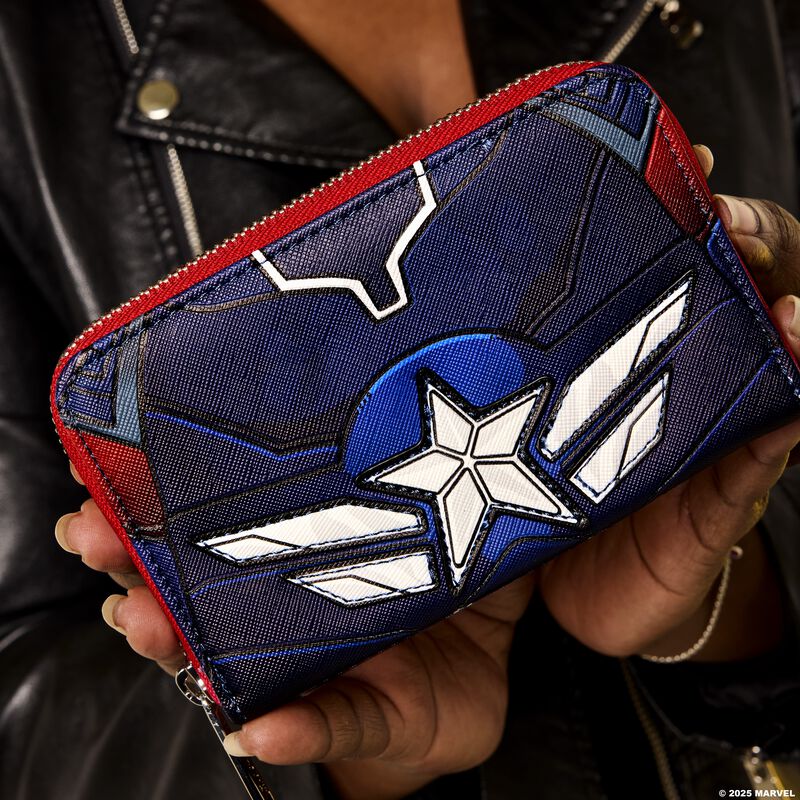 captain america brave new world cosplay zip around wallet