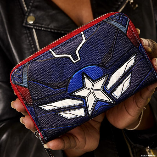 captain america brave new world cosplay zip around wallet