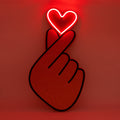 Tableau en Liège avec LED - Finger Heart
