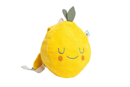 Lola Lemon terry cloth backpack