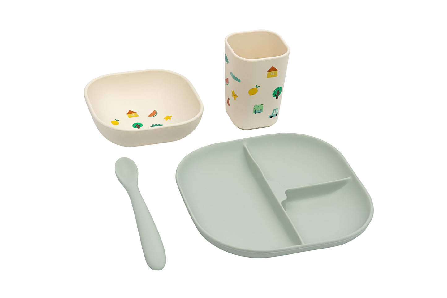 Tiny Bits Dinnerware Set Wasabi