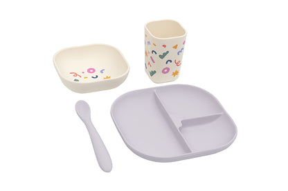 Confetti Lilac dinnerware set