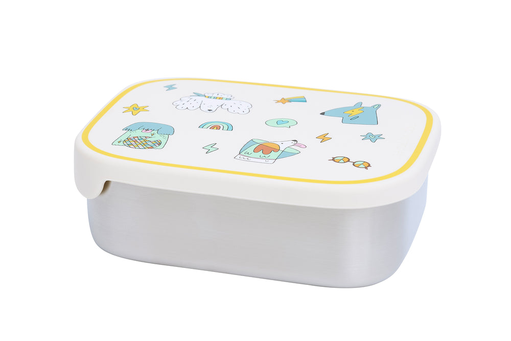 Stainless Steel Lunchbox Funky Dogs with Removable Compartments