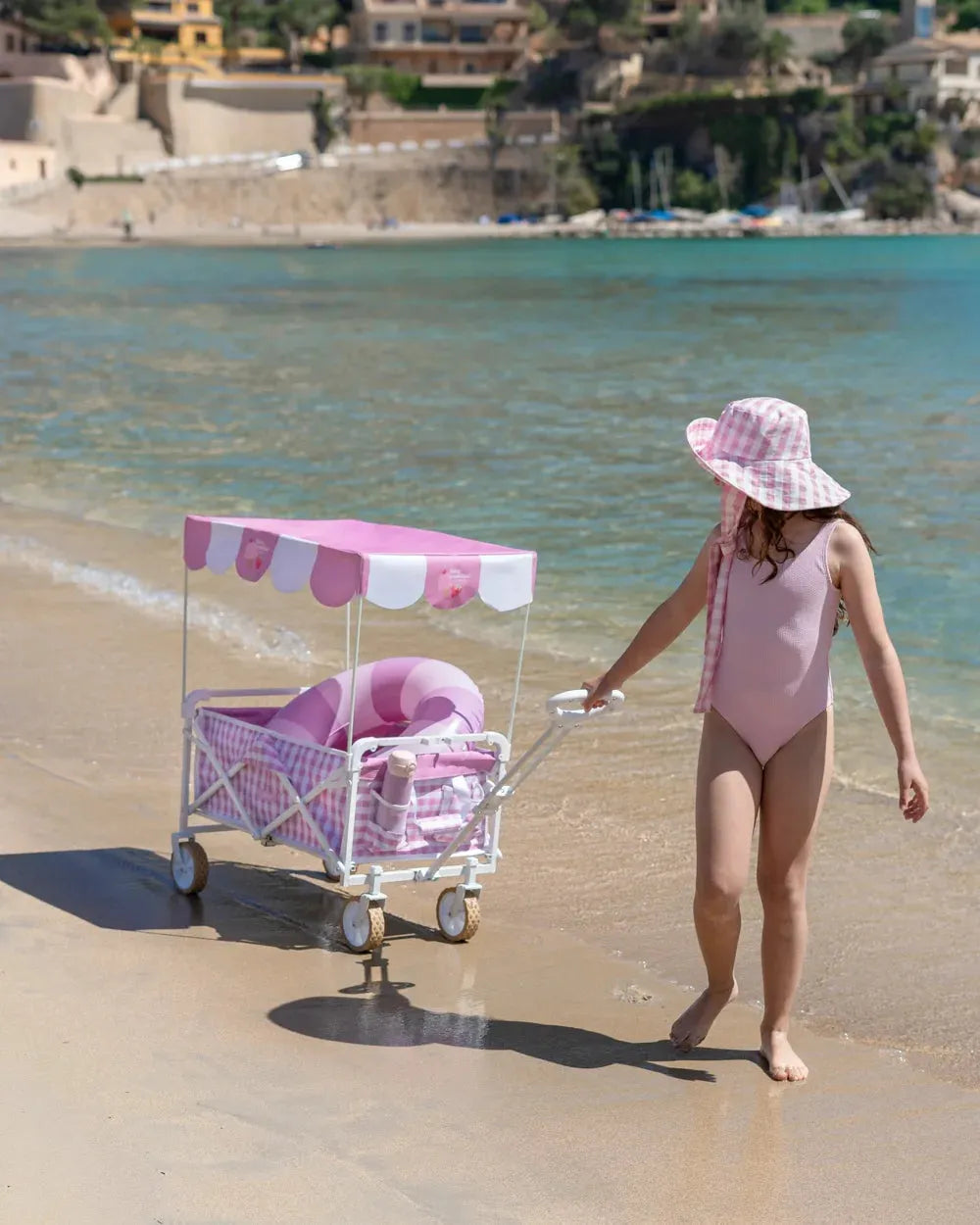 Foldable Children's Wagon with Sun Canopy and Wheels – POP