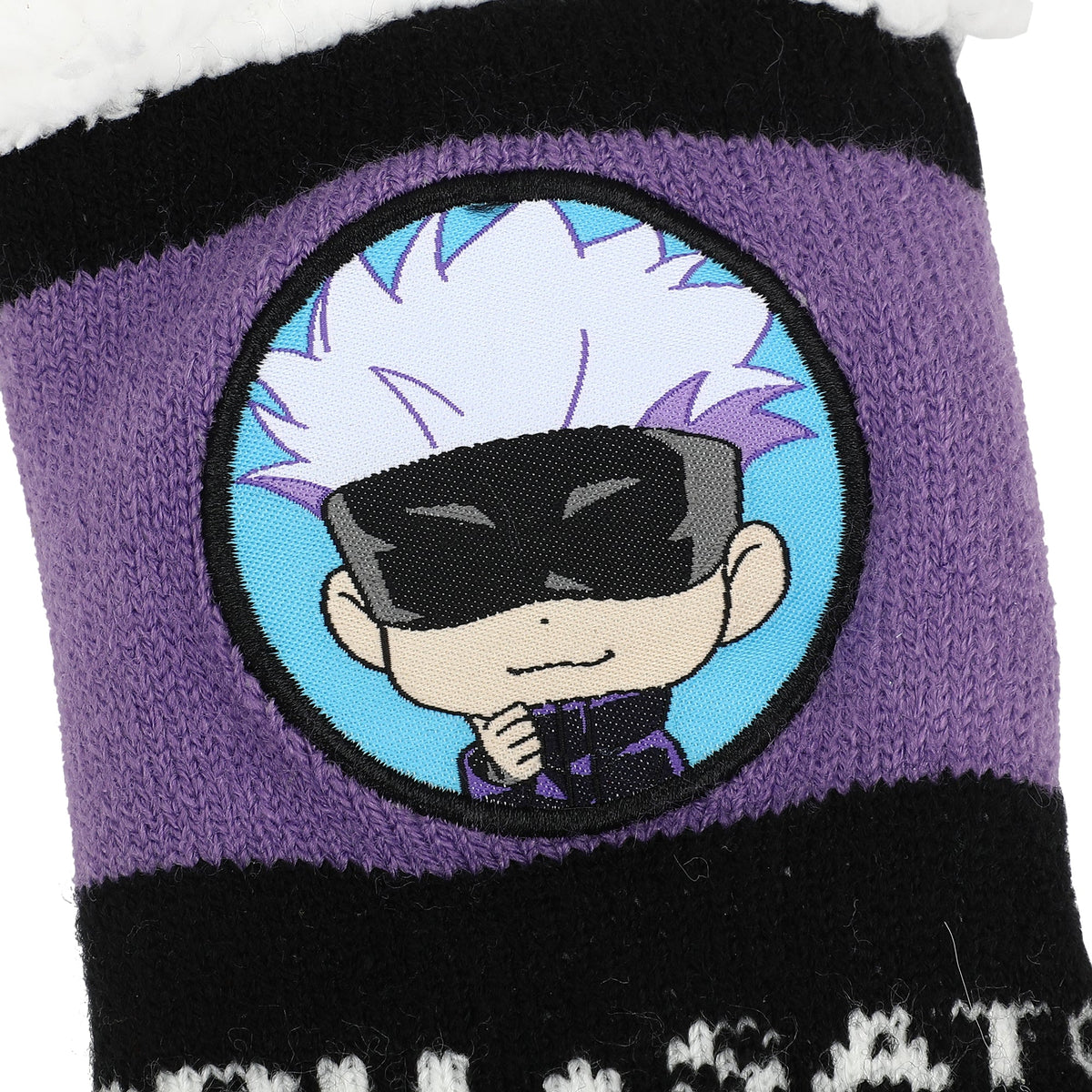 Chaussettes femme Jujutsu Kaisen - Satoru Goji violet simili mouton doublé
