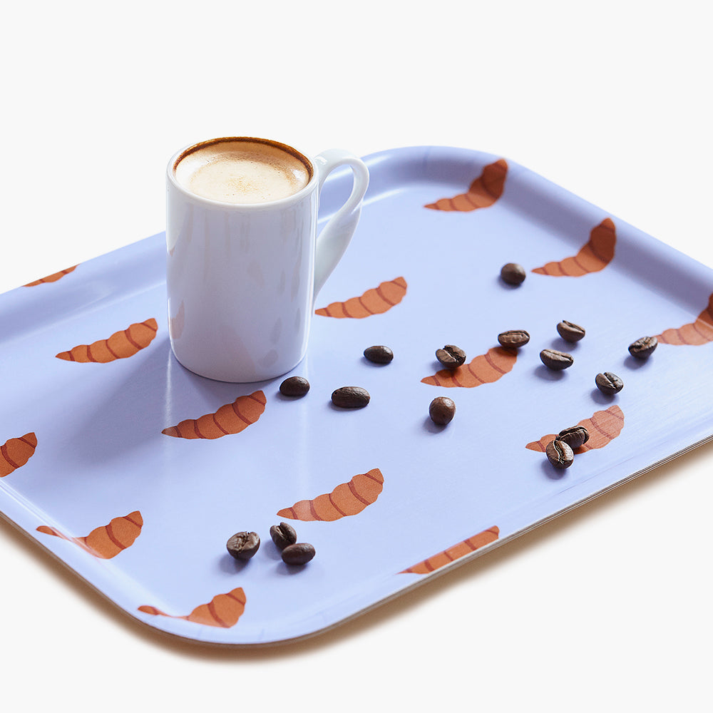 CROISSANT Lilac Rectangular Serving Tray - 27x20 cm