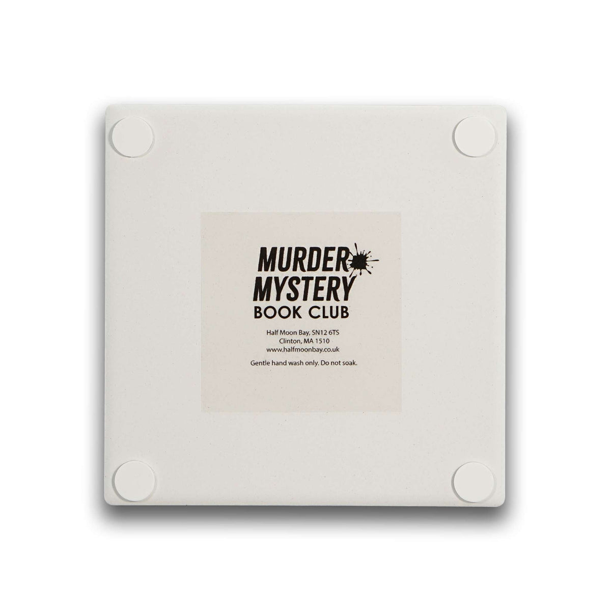 Murder Mystery Book Club Time Ceramic Coaster