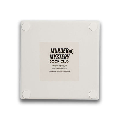 Murder Mystery Book Club Time Ceramic Coaster