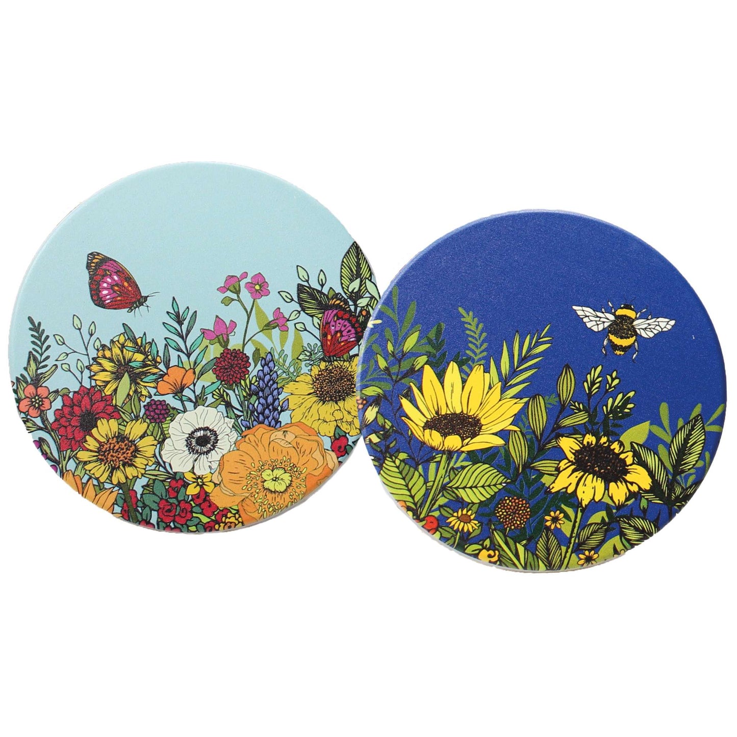 Set of 2 Natasha Kirby Ceramic Coasters