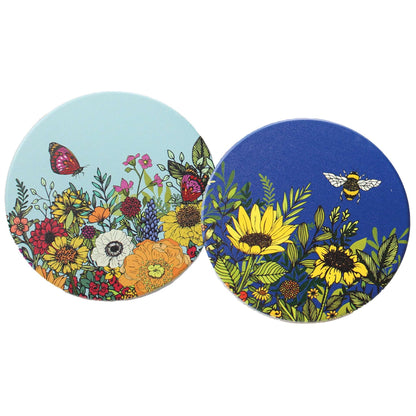 Set of 2 Natasha Kirby Ceramic Coasters
