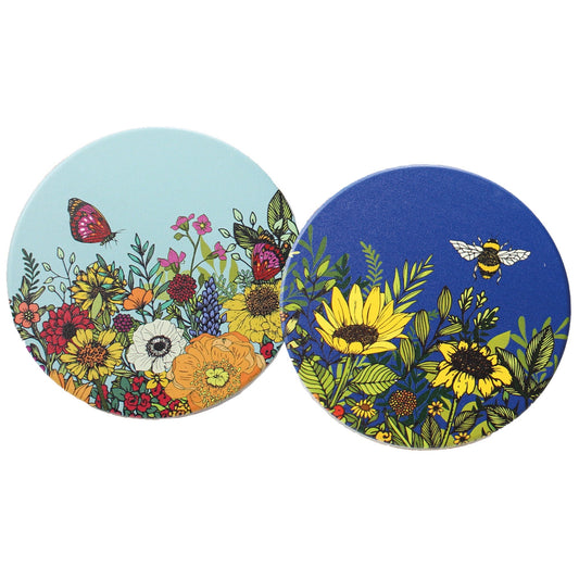 Set of 2 Natasha Kirby Ceramic Coasters