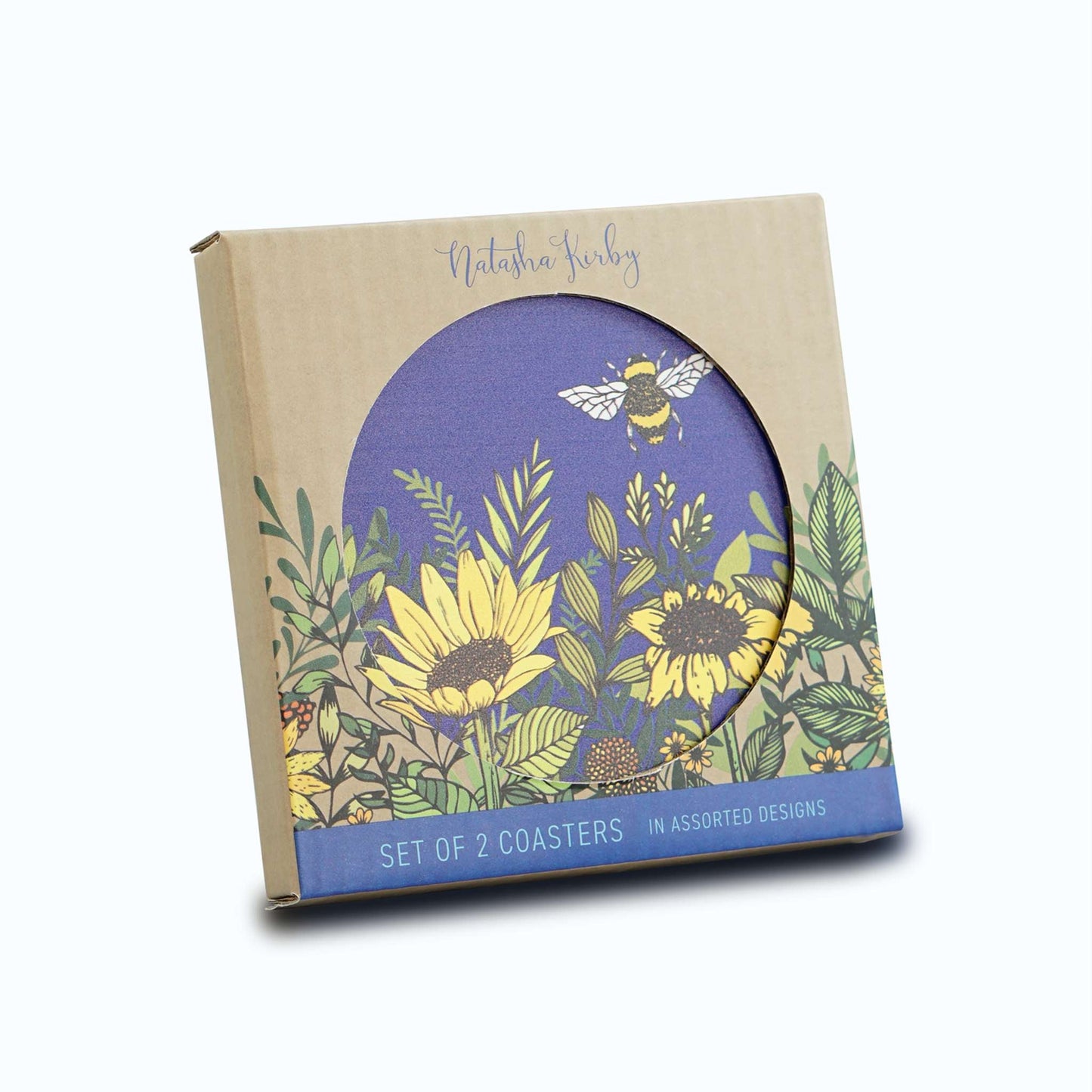 Set of 2 Natasha Kirby Ceramic Coasters
