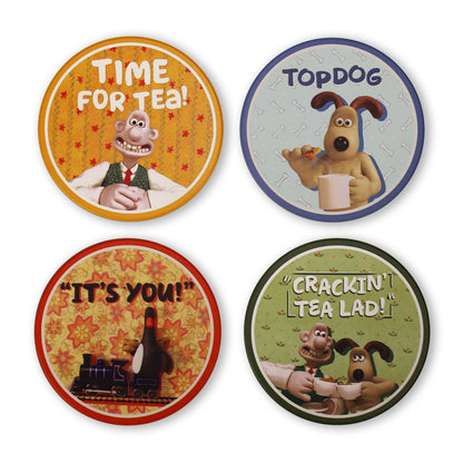 Set of 4 Wallace & Gromit ceramic coasters