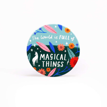 Set of 4 Bonbi Forest Quotes Ceramic Coasters