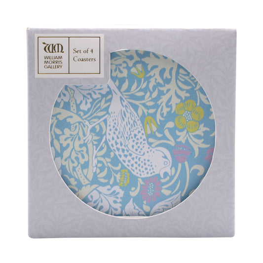 Set of 4 William Morris Strawberry ceramic coasters