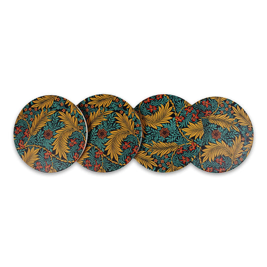 Set of 4 William Morris Larkspur Ceramic Coasters