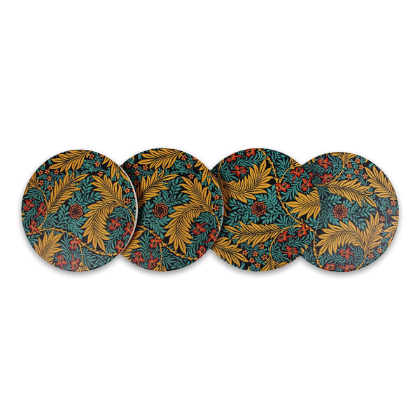 Set of 4 William Morris Larkspur Ceramic Coasters