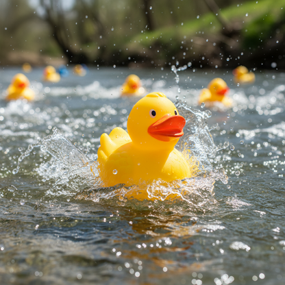 Race duck with wings