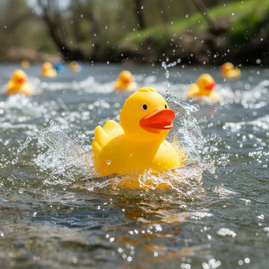 Race duck with wings