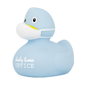 Blauwe Corona-eend "Ducky Home Office"