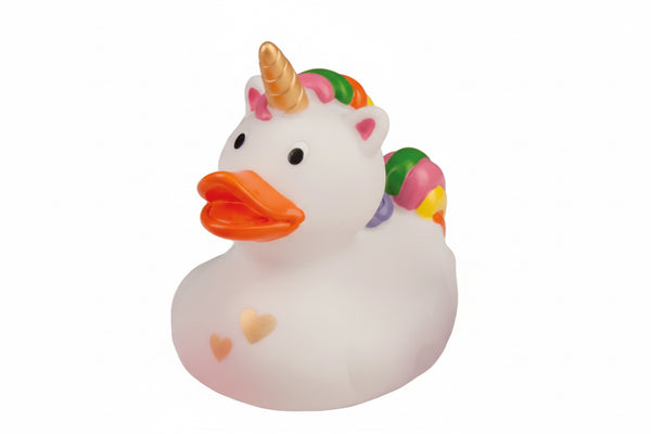 White Heart Clock Duck